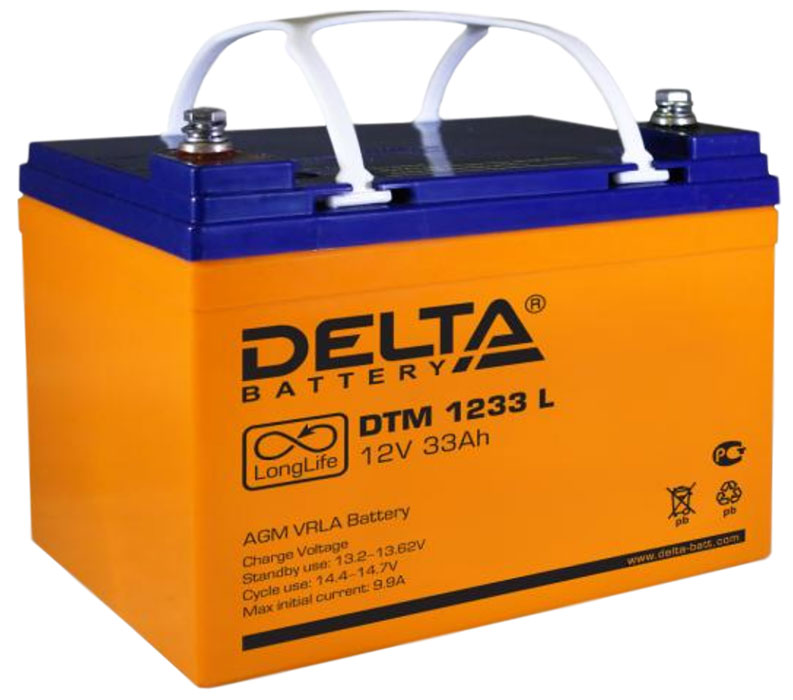 DTM 1233 L - аккумулятор Delta DT 33ah 12V  